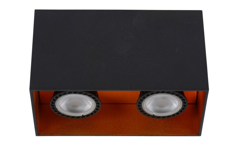 Lucide BIDO - Stropné bodové svietidlo - 2xGU10 - Čierne